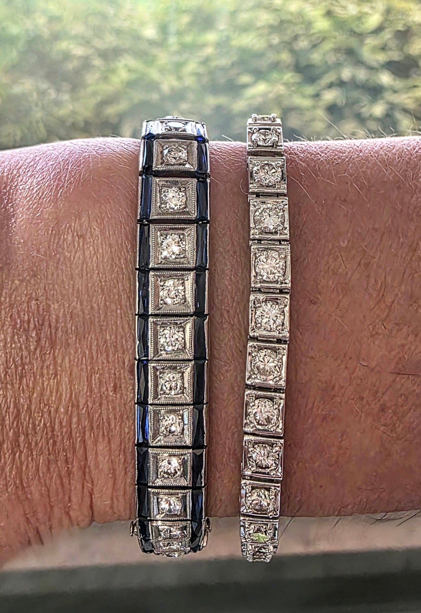 5.5 ct Natural Diamond Tennis Box Bracelet