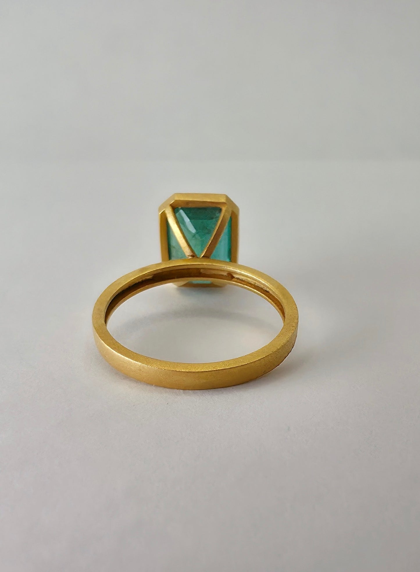 3.6 Carat Zambian Emerald Ring set in 18K