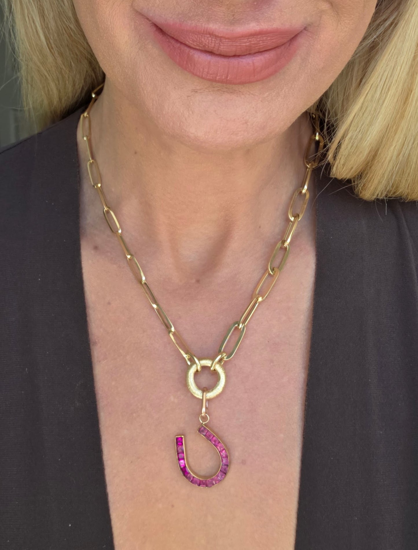 14k Mixed Paperlink Necklace 18”