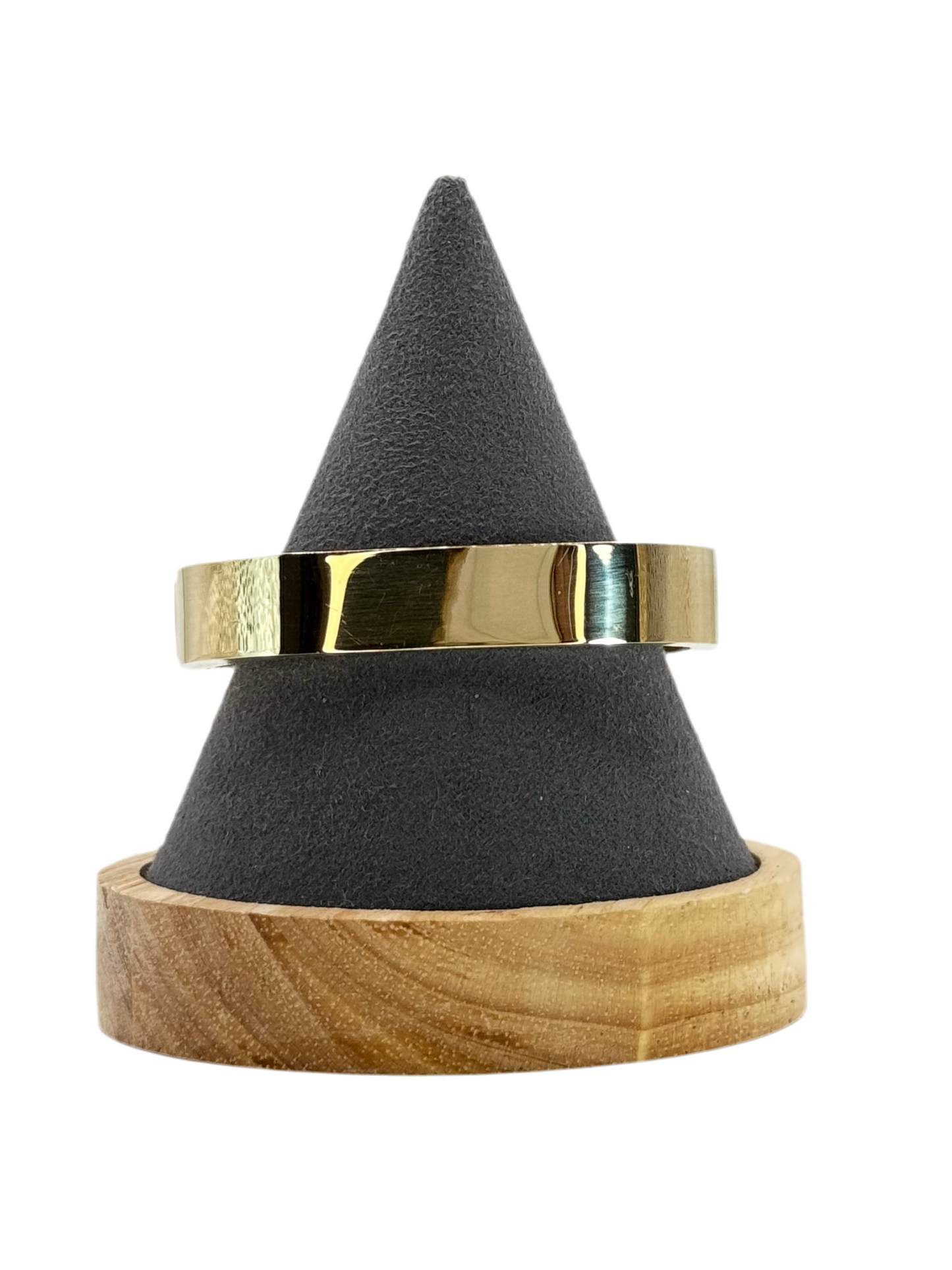 14K Modern rectangular bangle. 12mm wide