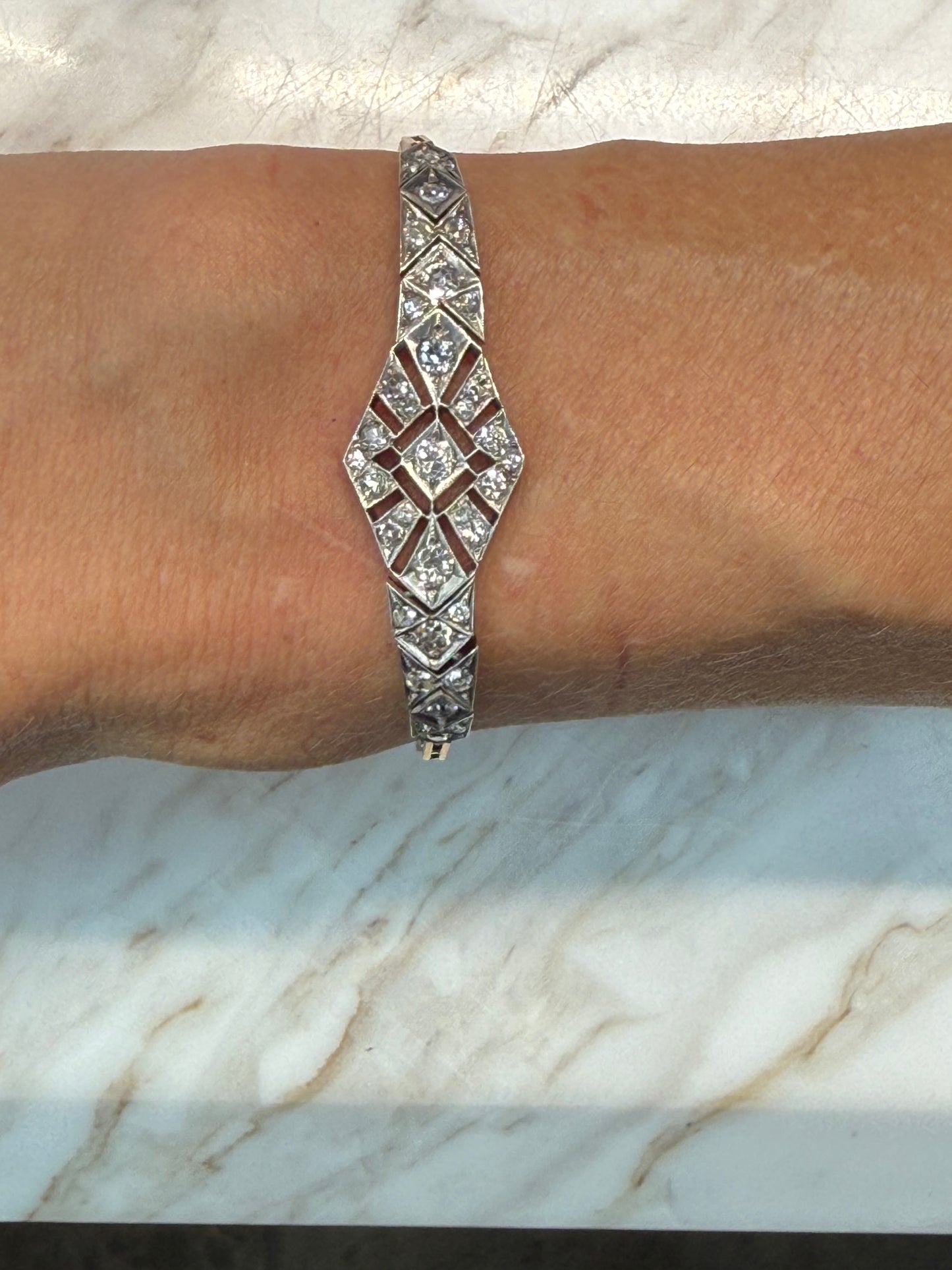 Antique Diamond Bracelet: Old mine and Old European cut diamonds