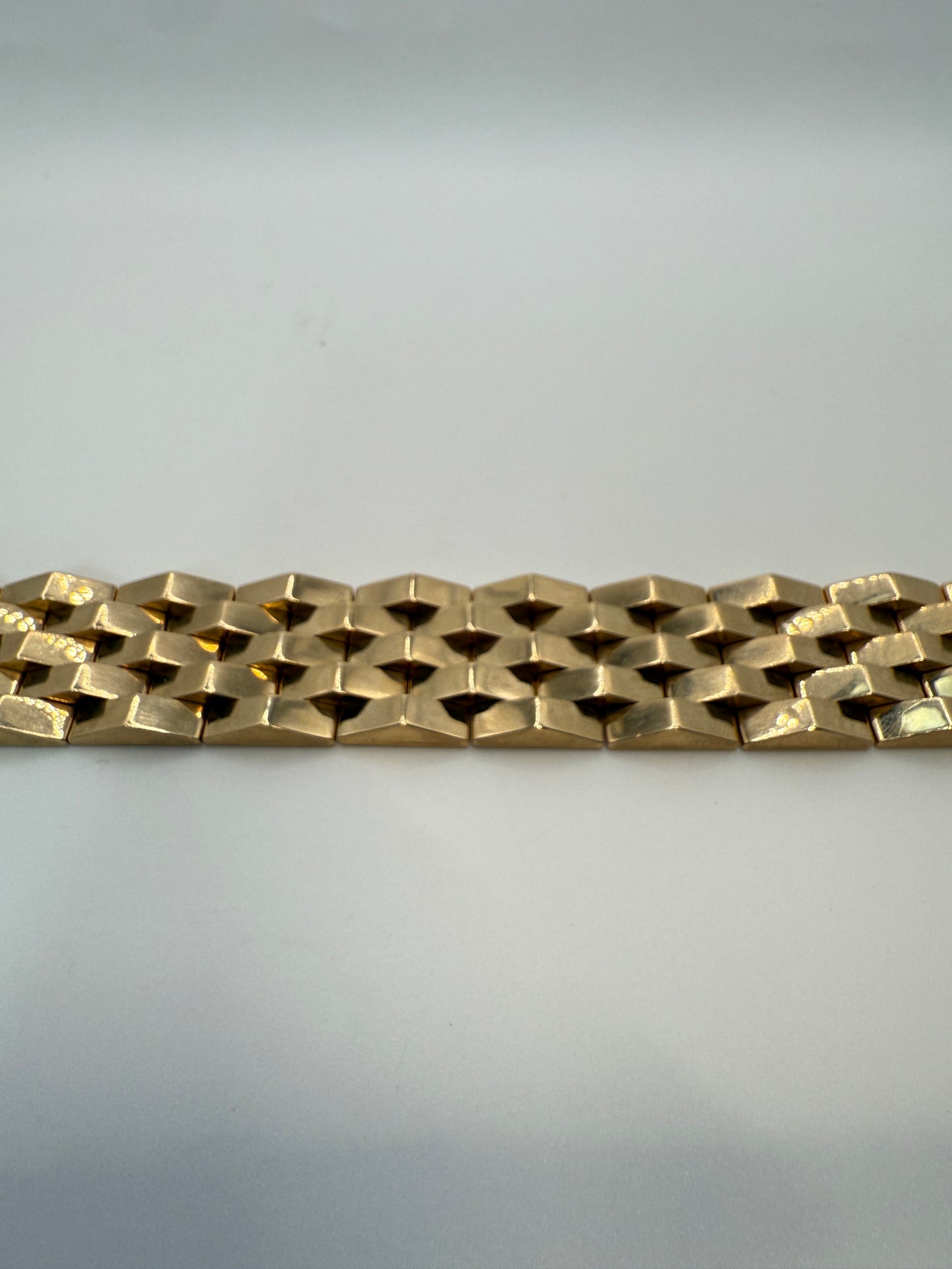 14k Pyramid Link Bracelet