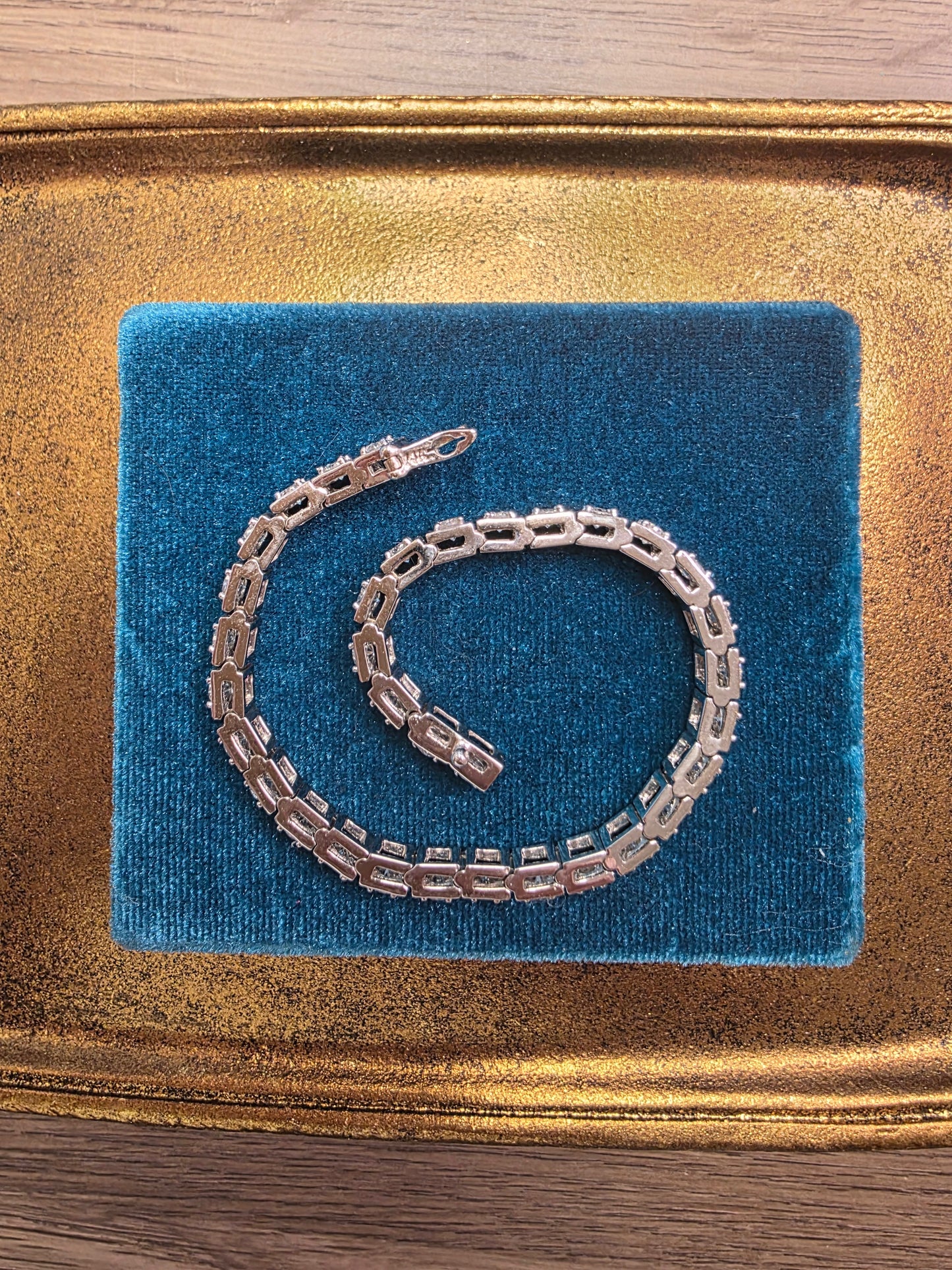 5.5 ct Natural Diamond Tennis Box Bracelet