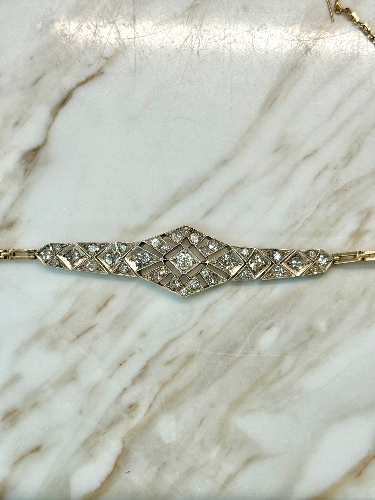 Antique Diamond Bracelet: Old mine and Old European cut diamonds