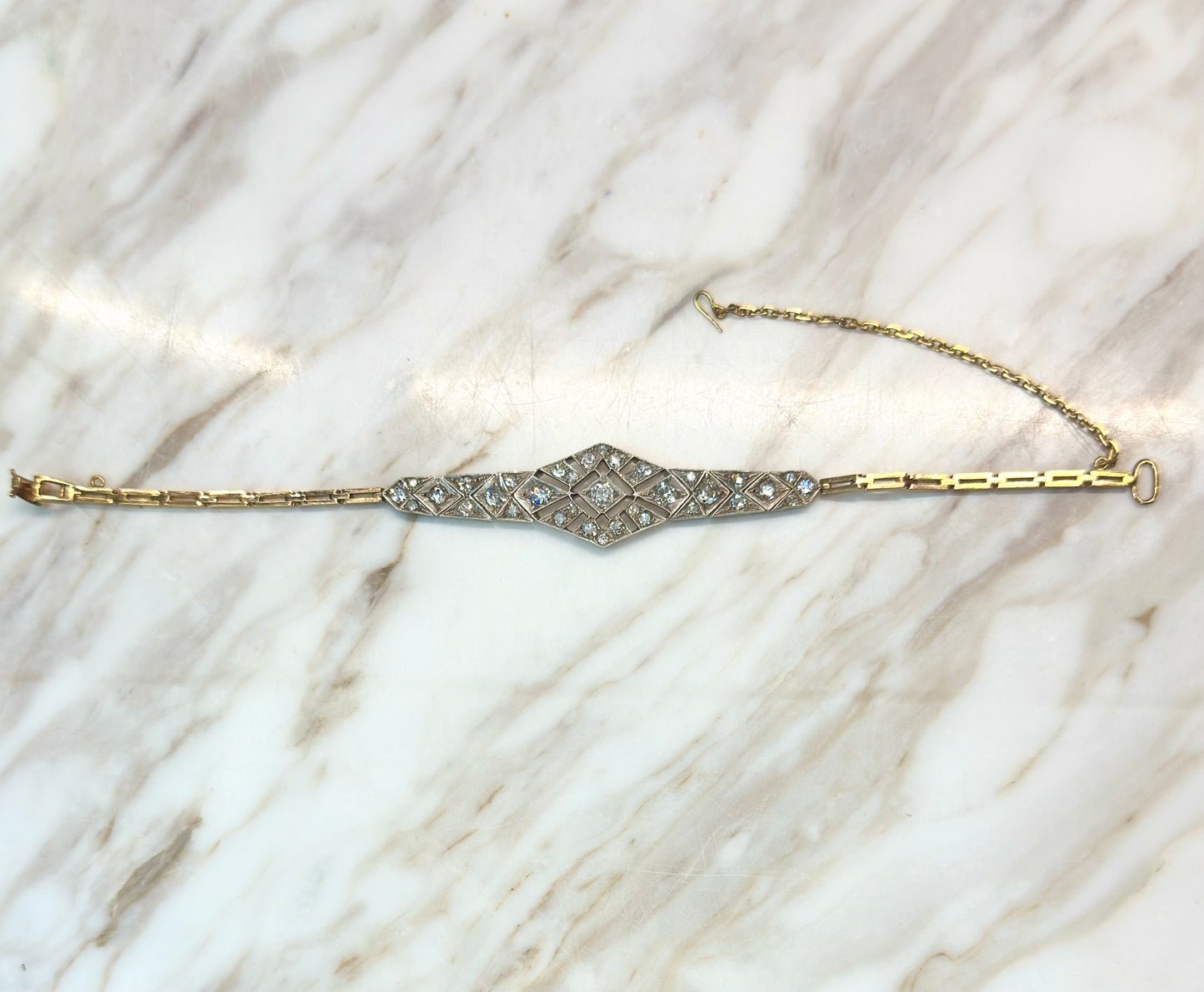 Antique Diamond Bracelet: Old mine and Old European cut diamonds