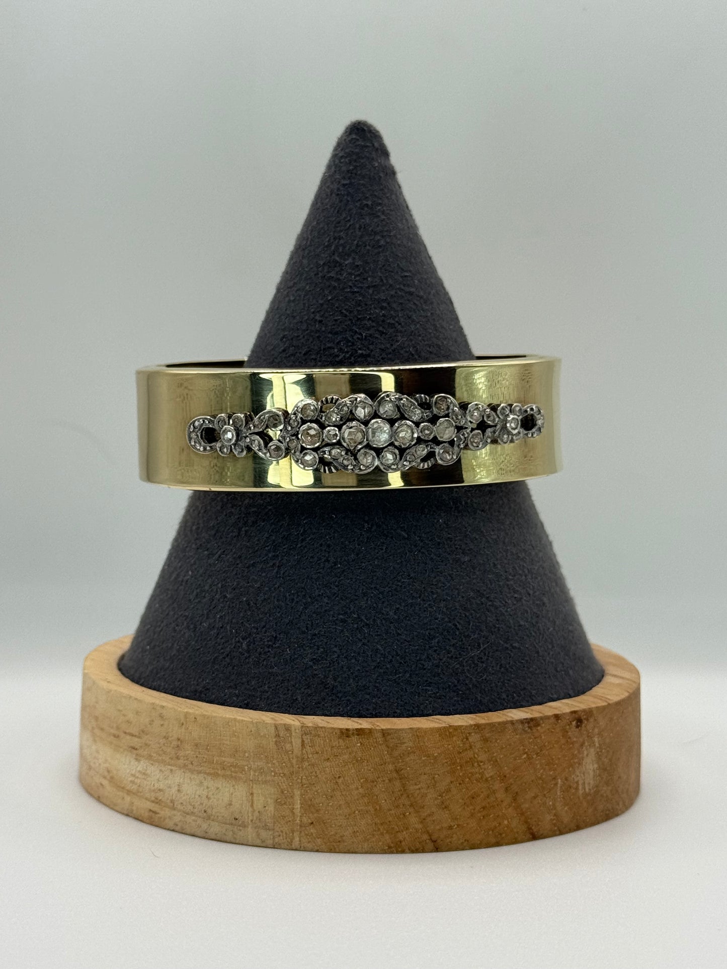 Vintage Rosecut Diamond Bangle