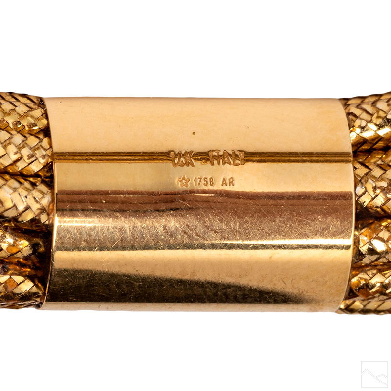 A designer 14K Multi-strand Bangle