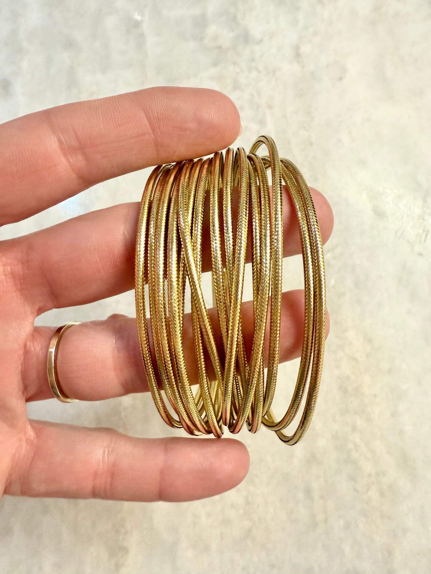 A designer 14K Multi-strand Bangle