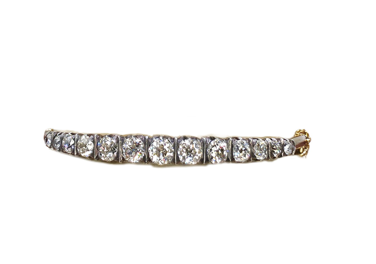 Antique 5.5 carat Old Mine Cut Diamond Bangle