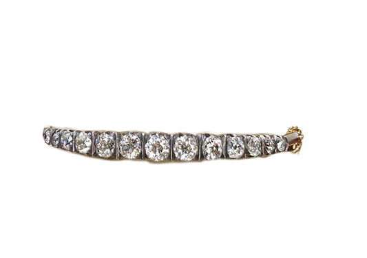 Antique 5.5 carat Old Mine Cut Diamond Bangle