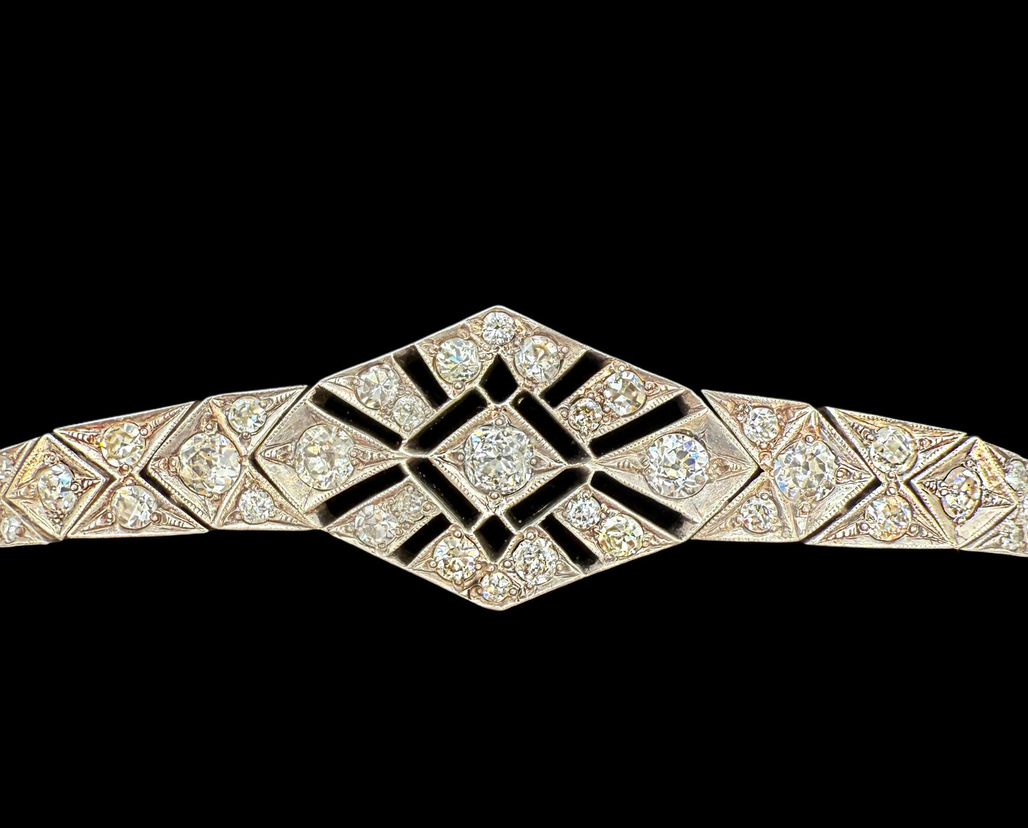 Antique Diamond Bracelet: Old mine and Old European cut diamonds