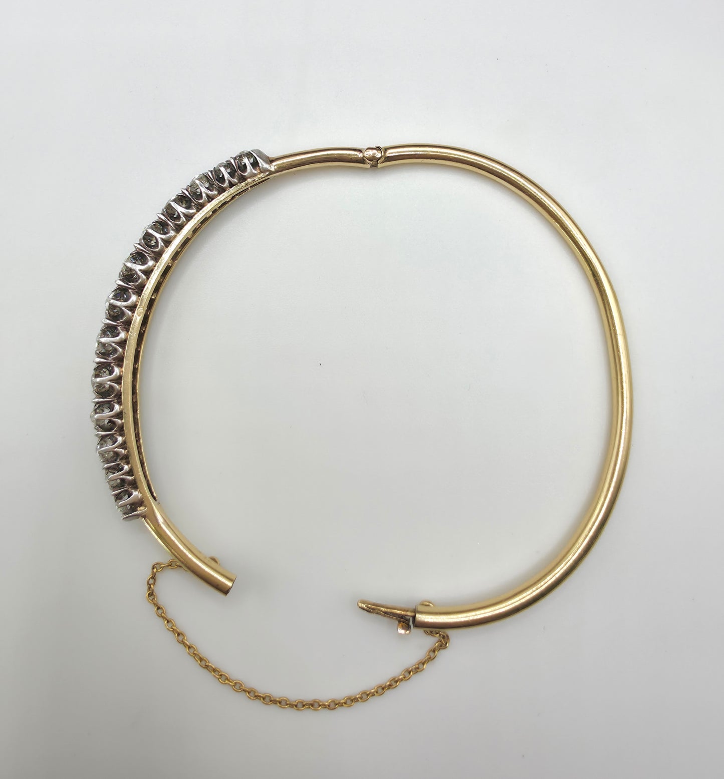 Antique 5.5 carat Old Mine Cut Diamond Bangle