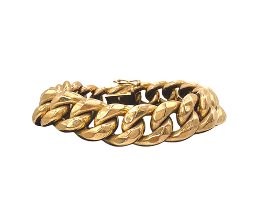 French 18K Curb Bracelet