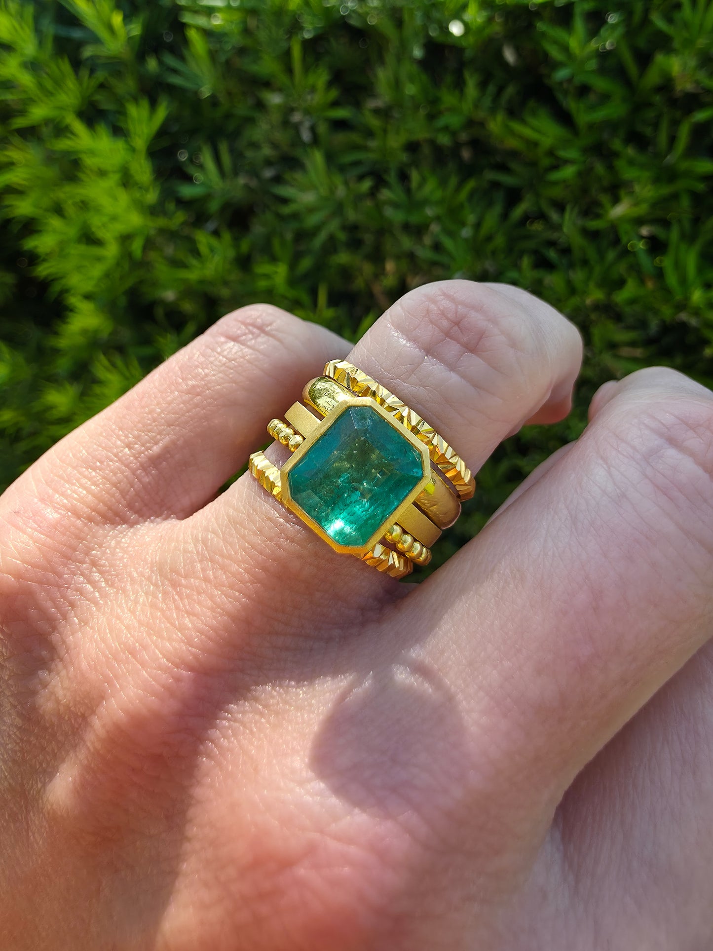 4.4 Carat Zambian Emerald Ring set in 18K (Copy)