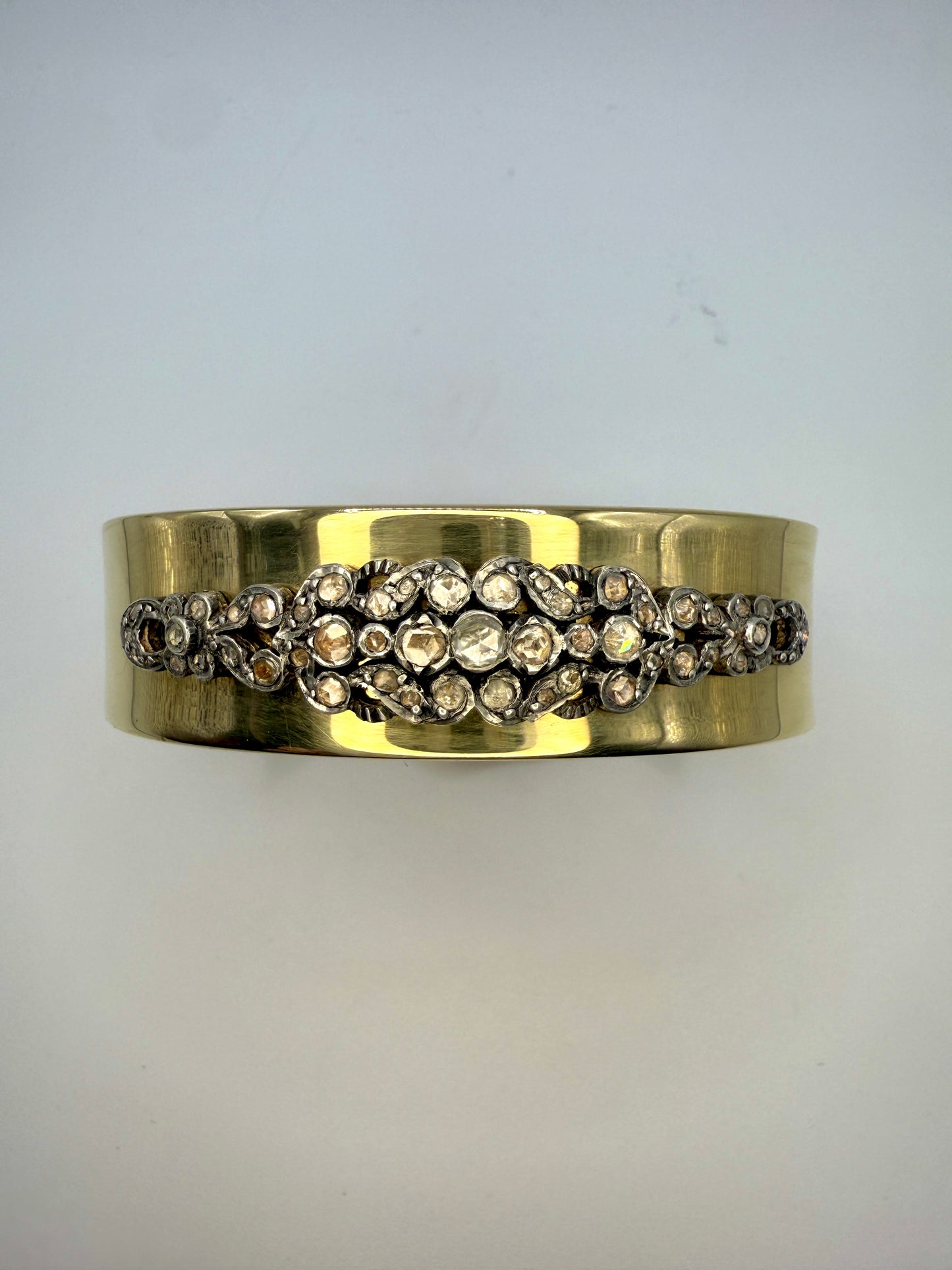 Vintage Rosecut Diamond Bangle