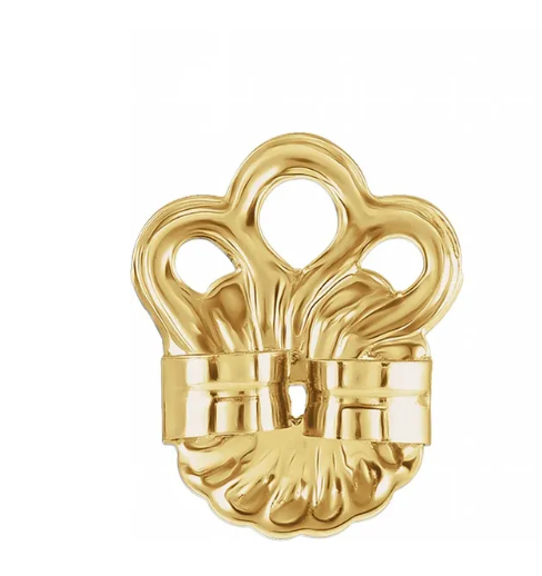 14K Basket Earring Setting for 3 carat earring