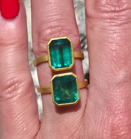 4.4 Carat Zambian Emerald Ring set in 18K (Copy)