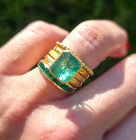 4.4 Carat Zambian Emerald Ring set in 18K (Copy)