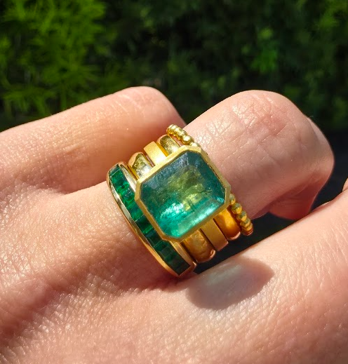 4.4 Carat Zambian Emerald Ring set in 18K (Copy)