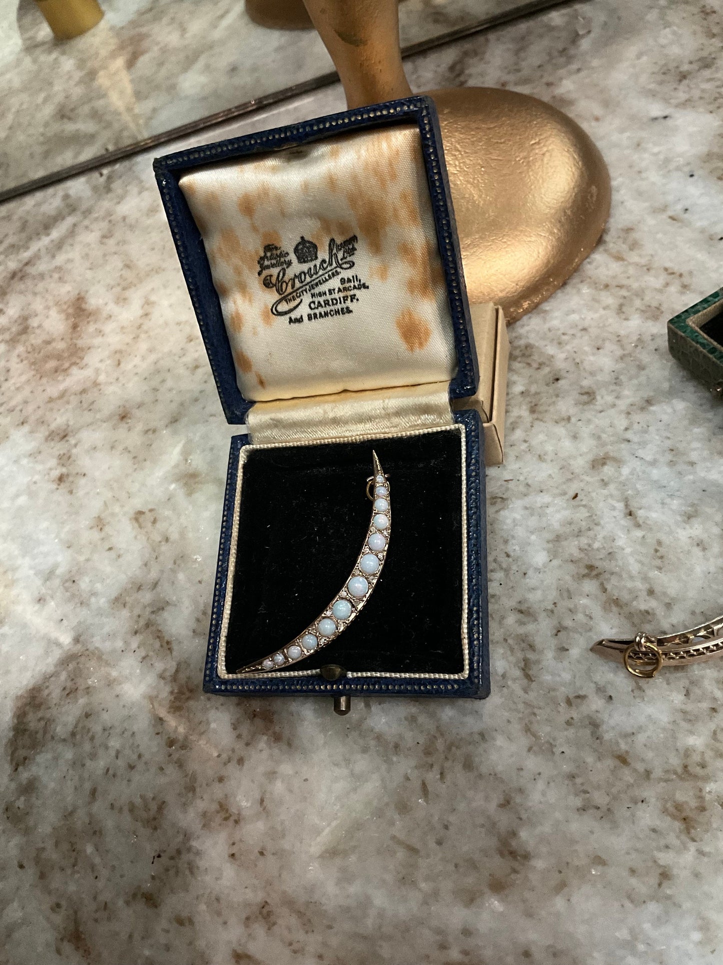 Antique Opal and Diamond Pendant Converted from a Brooch