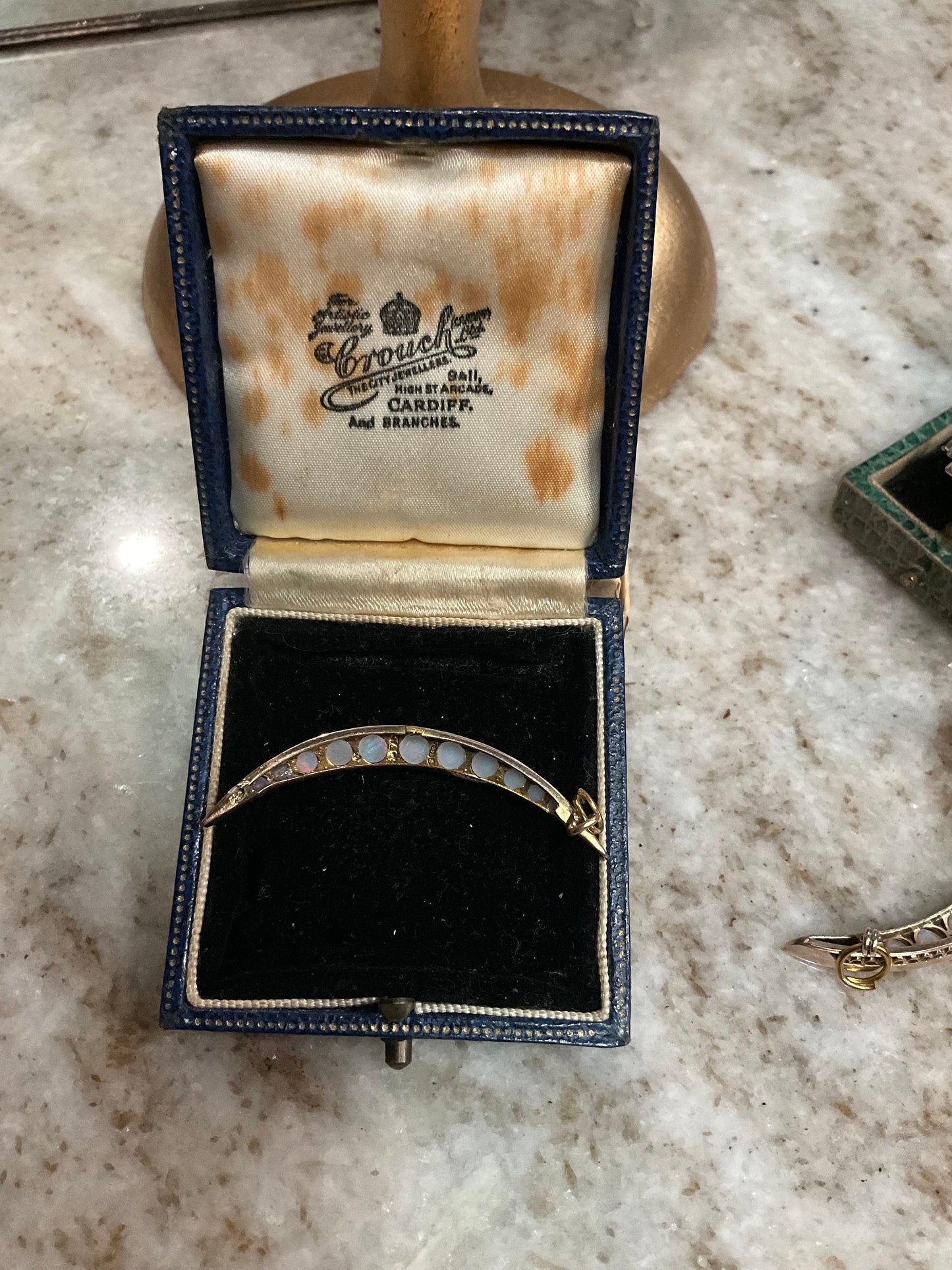 Antique Opal and Diamond Pendant Converted from a Brooch