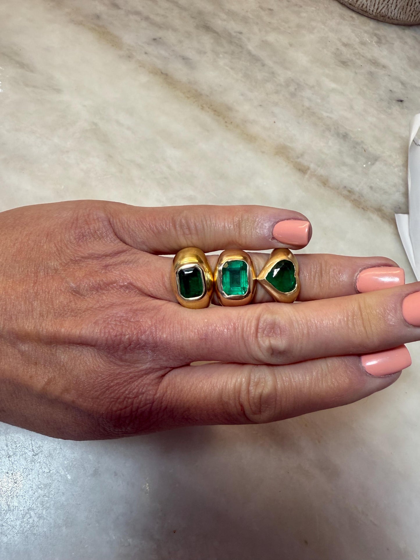4.7 Zambian Emerald Gypsy Ring 18k