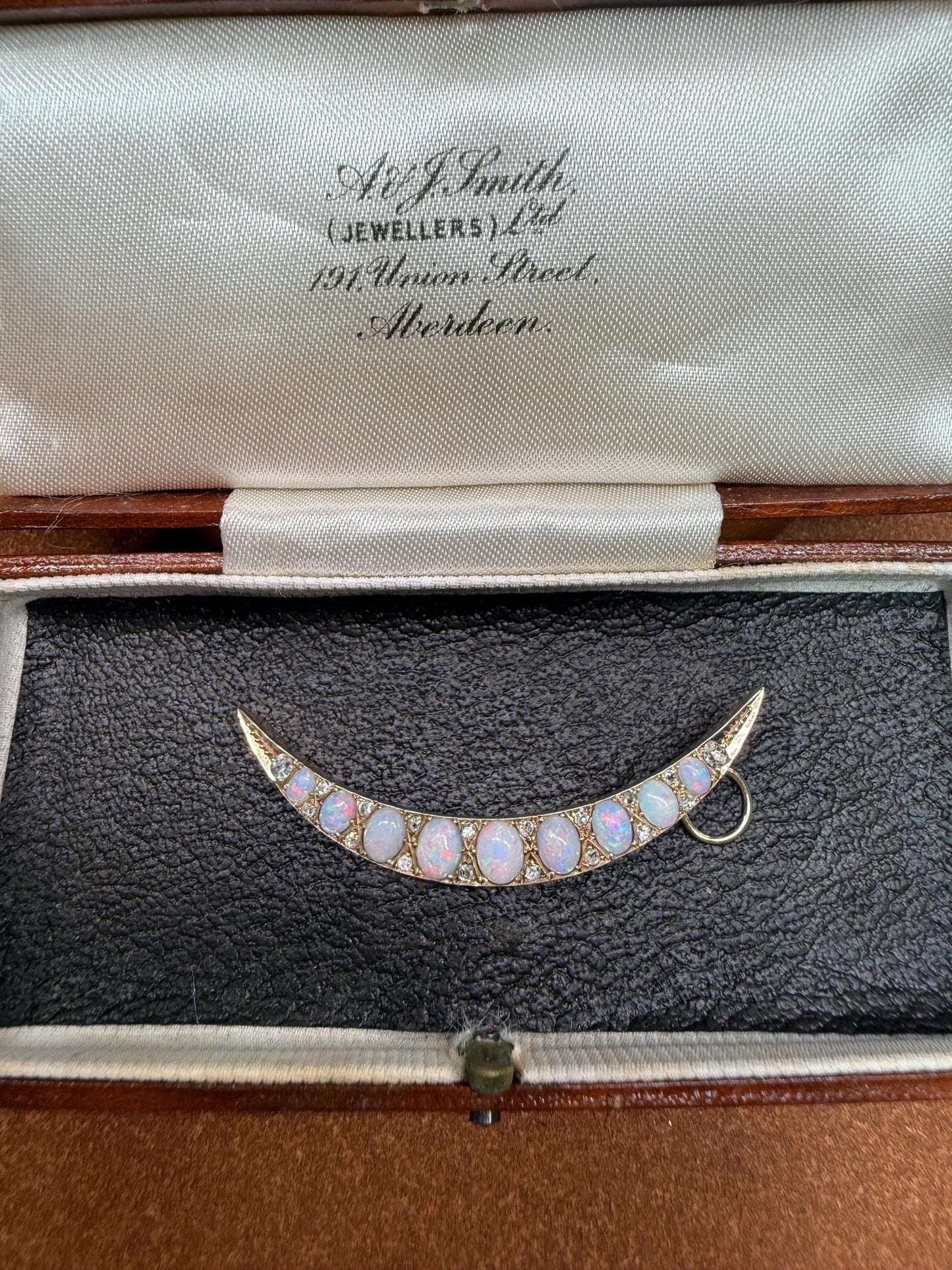 Victorian Opal Crescent Pendant