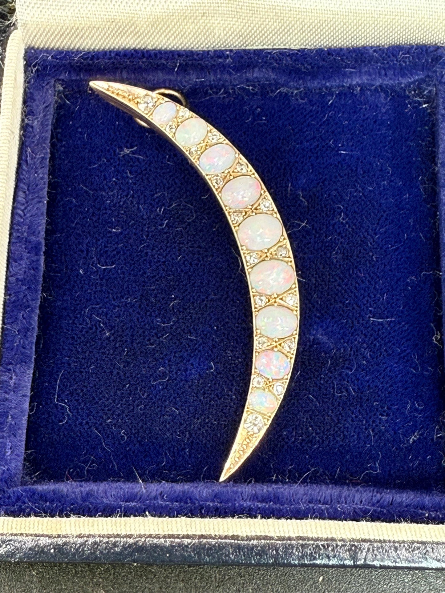 Victorian Opal Crescent Pendant
