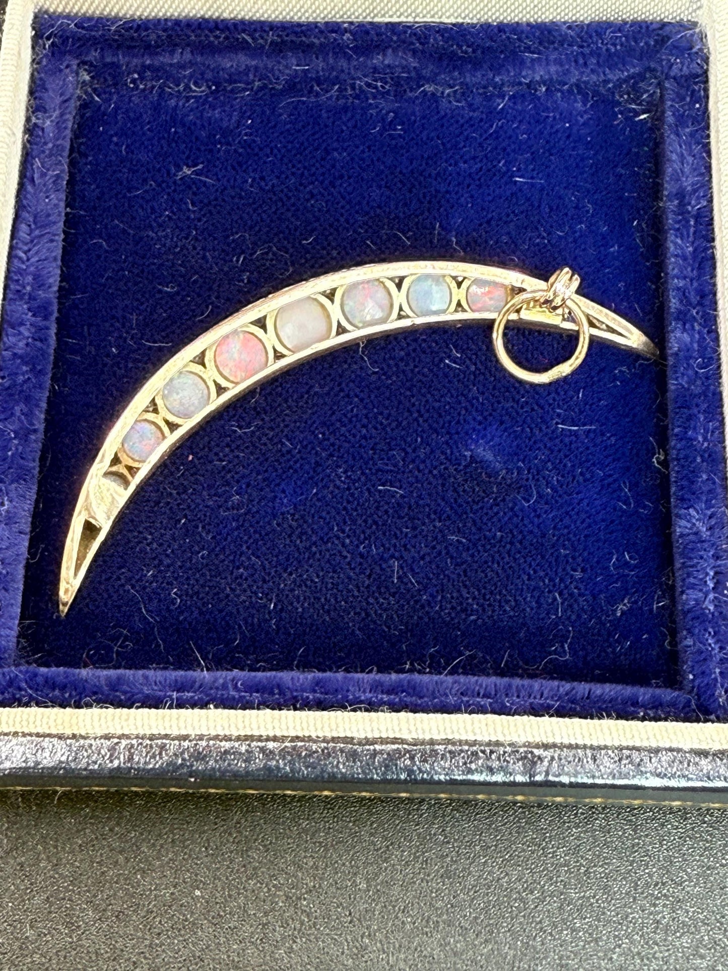 Victorian Opal Crescent Pendant