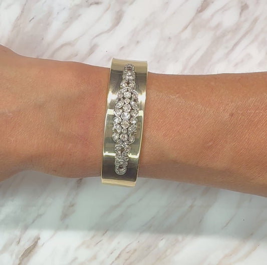 Vintage Rosecut Diamond Bangle